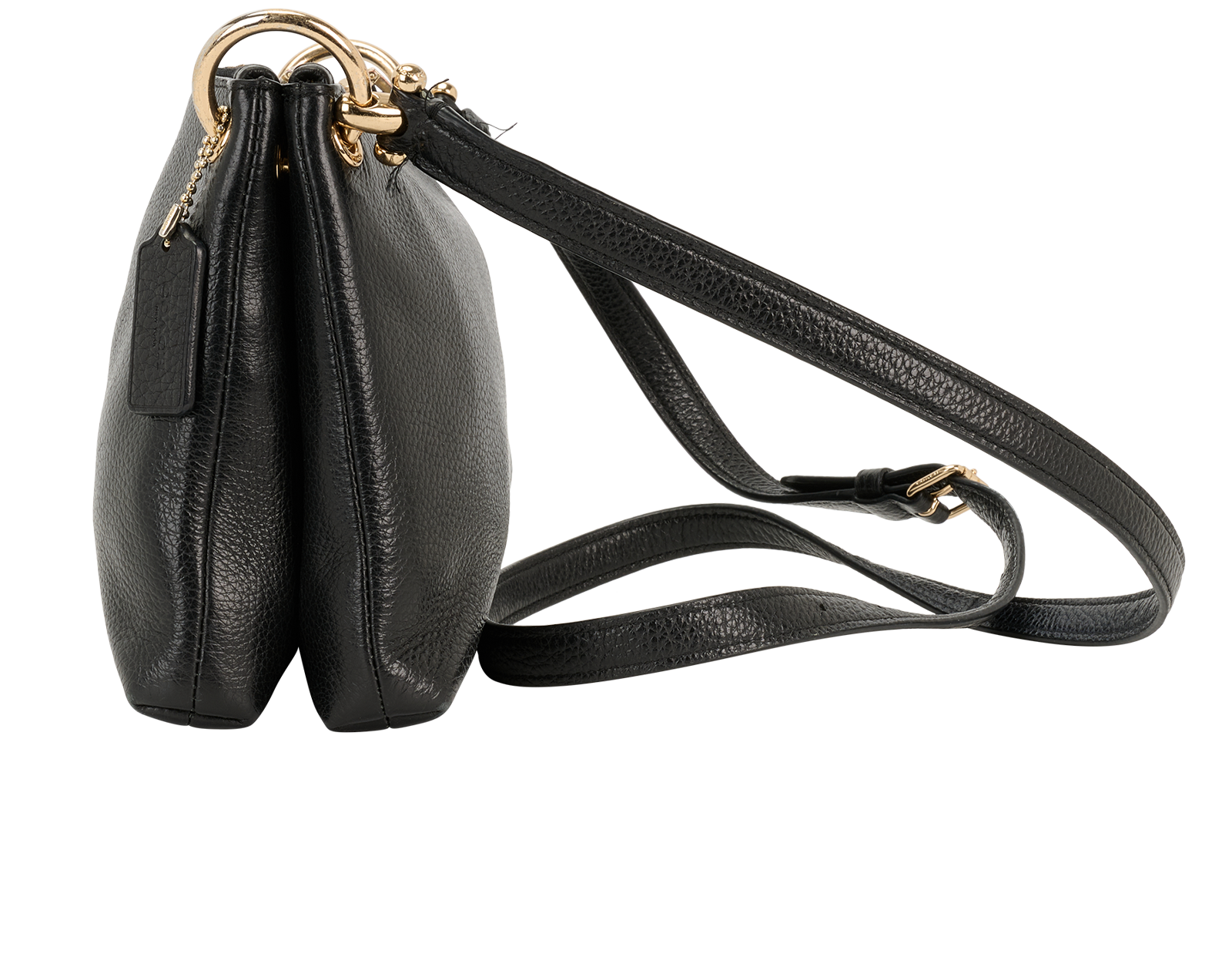 Coach Mia Crossbody, &pound;130, Handbags, Black, Leather, Bottom view